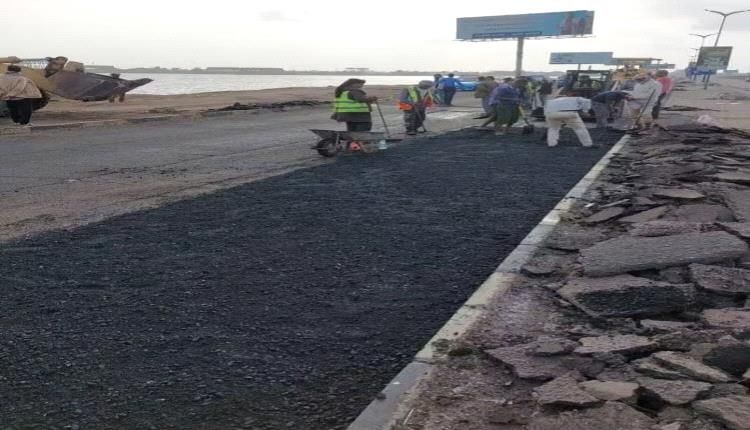 أعمال صيانة وترميم للخط البحري بالعاصمة عدن