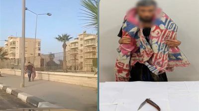 ضبط مهتز نفسيا يحمل سلاح أبيض ويتجول به في شوارع الإسماعيلية - الخليج الان