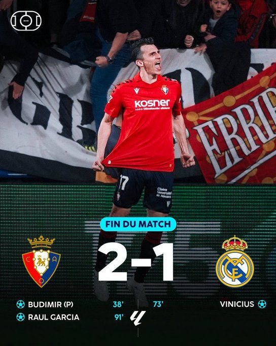 أوساسونا ضد الريال.. ملخص اهداف ونتيجة مباراة ريال مدريد وأوساسونا في الدوري الإسباني - الخليج الان