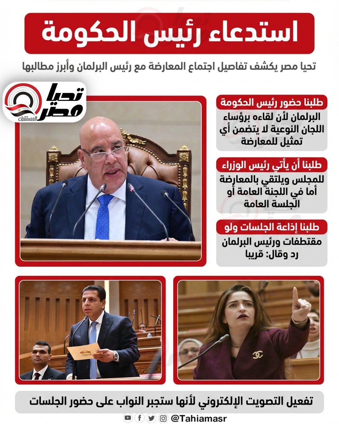 المعارضة تطالب باستدعاء رئيس الحكومة للبرلمان وتكشف لـ “تليجراف الخليج” تفاصيل لقائها برئيس المجلس - الخليج الان