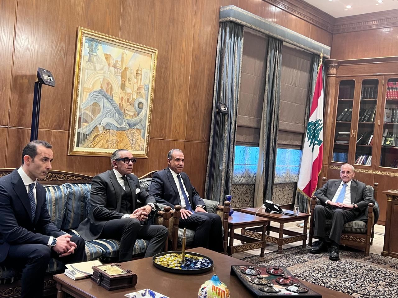 رئيس البرلمان اللبناني: نشيد بالدور الريادي لمصر ووقوفها المستمر إلى جانب لبنان - الخليج الان