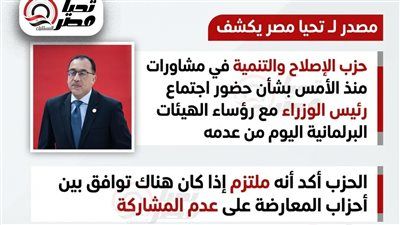 مصدر يكشف لـ تليجراف الخليج: حزب الإصلاح والتنمية في مشاورات منذ الأمس بشأن حضور اجتماع رئيس الوزراء مع رؤساء الهيئات البرلمانية اليوم - الخليج الان