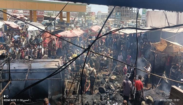 صور وفيديوهات تظهر حجم الحريق الهائل بسوق الفيوش بعد اخماده