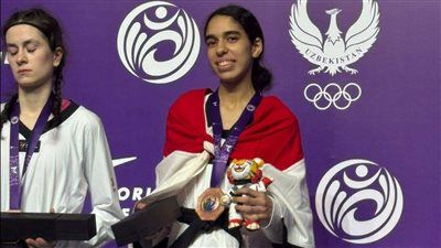 حلا هاني تضيف الميدالية البرونزية الثانية لمصر في بطولة العالم للتايكوندو للشباب بأوزبكستان - الخليج الان