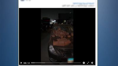 طوب يسقط من سيارة نقل.. الداخلية تكشف ملابسات واقعة تلف سيارة بالمقطم - الخليج الان