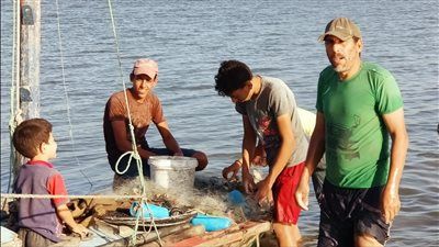 يوم بـ 100 ويوم بـ 150جنيه.. محمد رفاعي 35 عامًا في مهنة الصيد: بنجري على لقمة العيش والبحيرة مبقتش زي زمان - الخليج الان