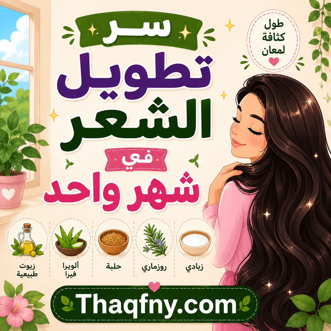 سر تطويل الشعر في شهر واحد بمكونات من مطبخك