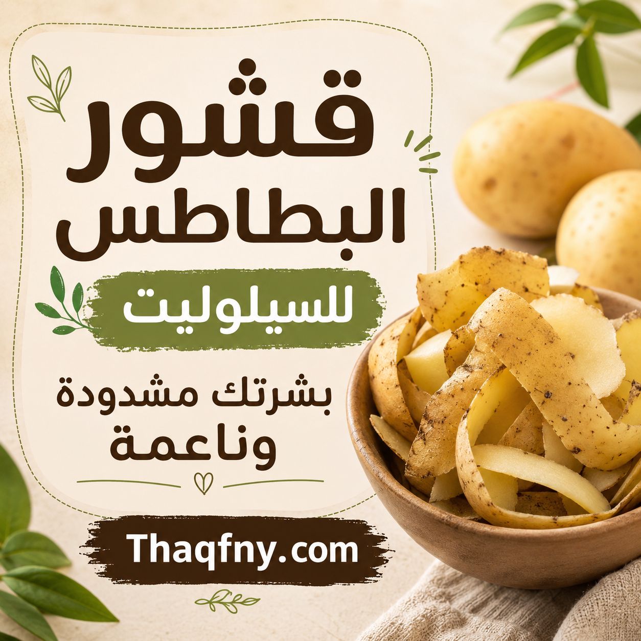 قشور البطاطس للسيلوليت : الحل الطبيعي لبشرة مشدودة وناعمة