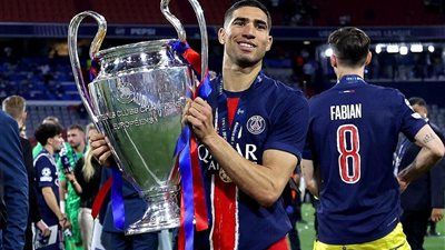 برصيد 3 كؤوس..المغربي أشرف حكيمي أكثر لاعب عربي يتوج بدوري أبطال أوربا - الخليج الان