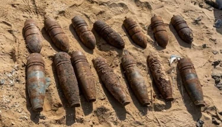 "مسام" يعلن العثور على 30 قذيفة من مخلفات الحرب بمنطقة صلاح الدين بعدن
