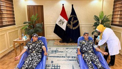الدور المجتمعي في أبهى صوره.. مديرية أمن الفيوم تنظم حملة للتبرع بالدم بقيادة اللواء أحمد عزت - الخليج الان