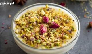 حلى بارد..عمل رز بالحليب والمكسرات بنكهة الفانيليا والعسل