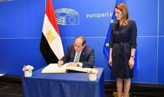 السيسي: نُقدّر الموقف المشرف للبرلمان الأوروبي الداعم للقضية الفلسطينية - الخليج الان